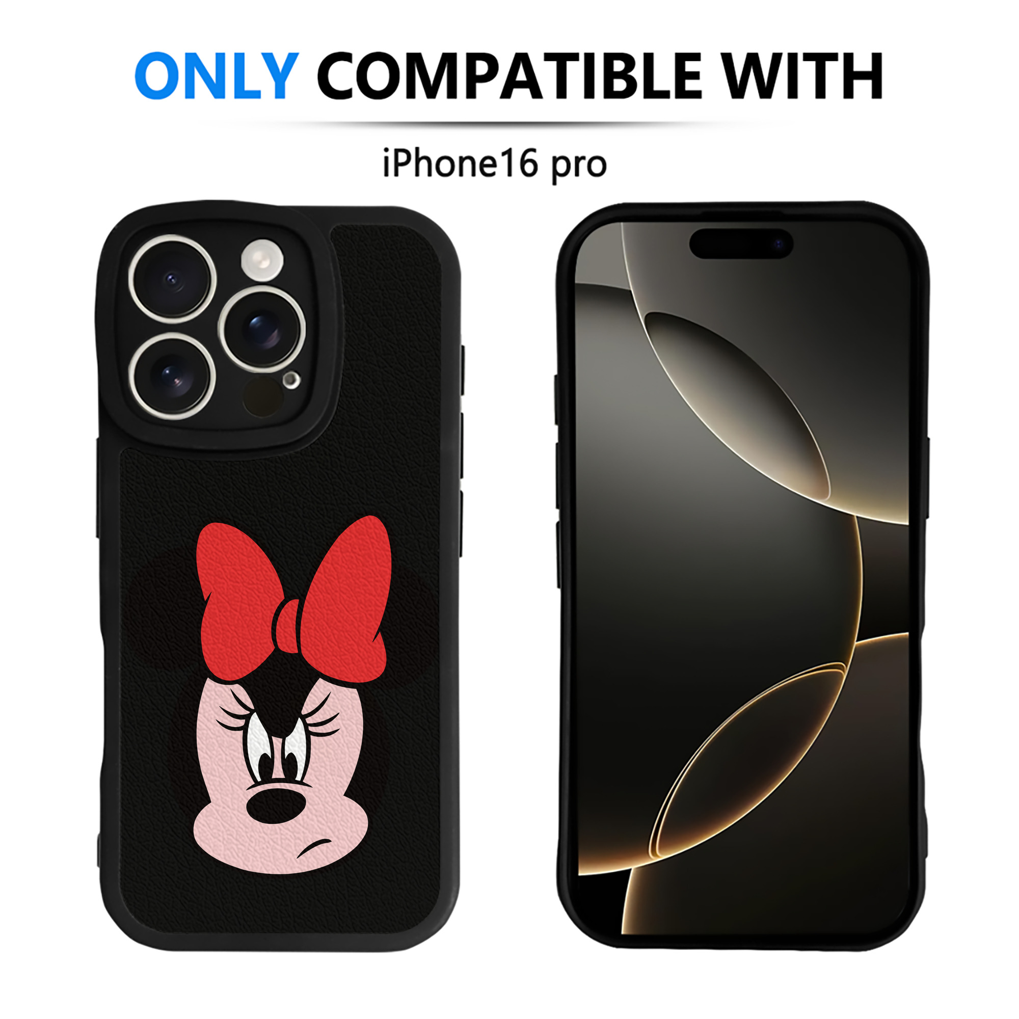 （画像用） ミッキーマウス Mickey Mouse 【iPhone 16シリーズ対応】シリコンスマホケース（レザー調） 材質：シリコン